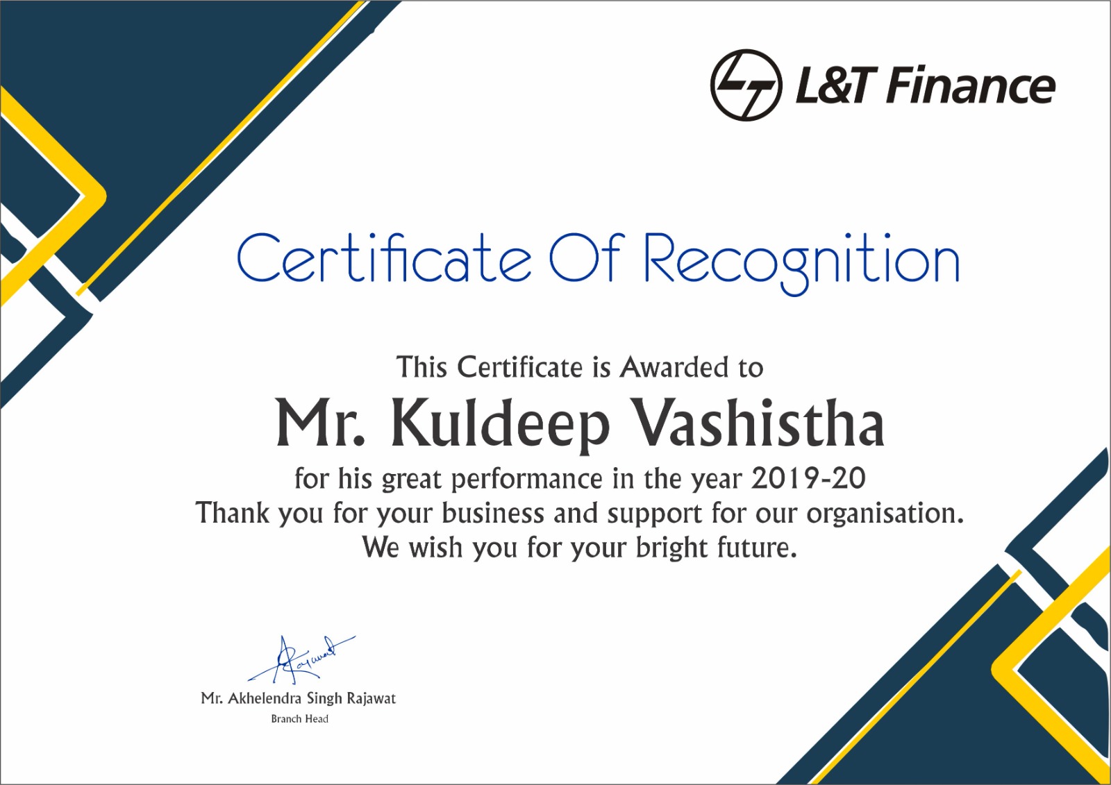 Best Corporate Excellence Award